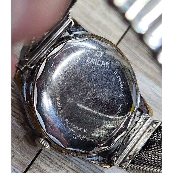 Vintage Enicar Automatic 25 Jewels 35mm Stainless Steel Watch, Running - Picture 6 of 7